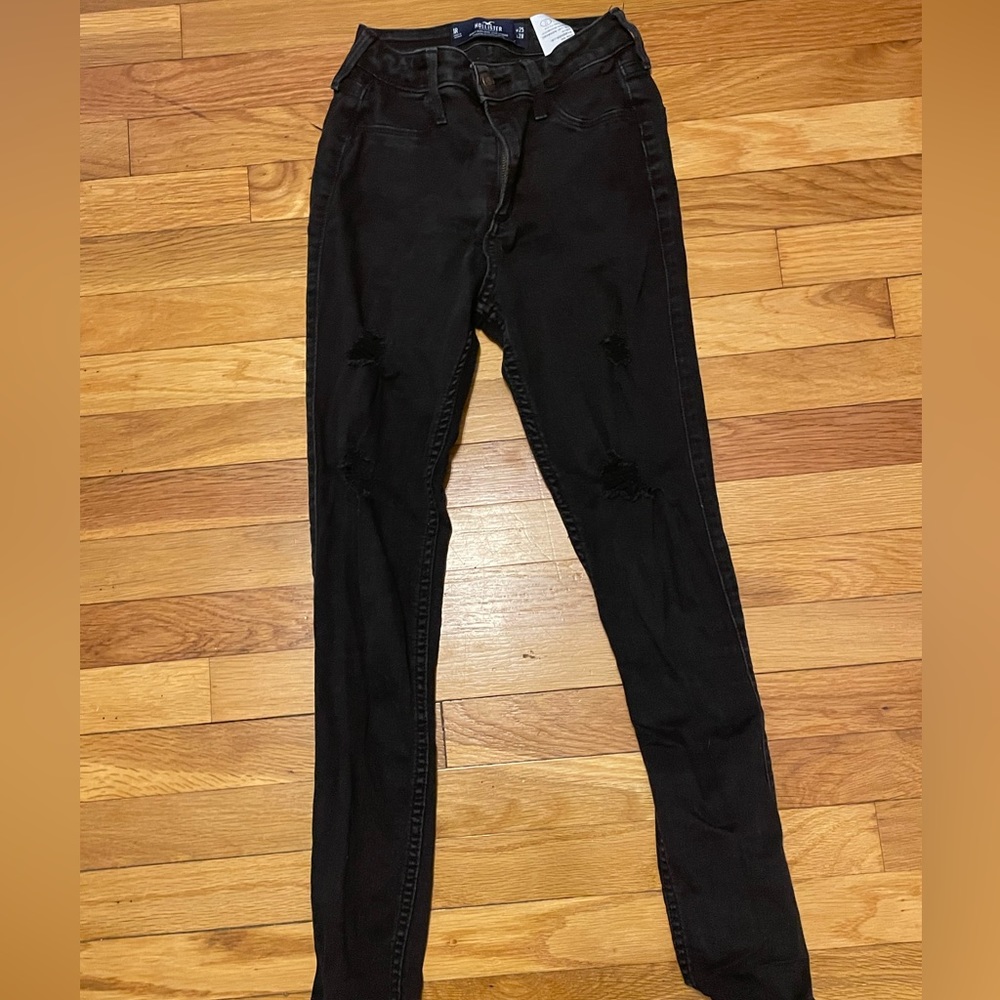 Hollister ripped black jeans size 1 regular